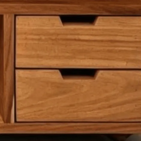 Detalle de cajones de madera de parota con veta natural